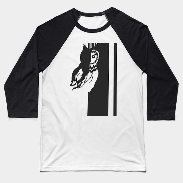 Owl watching Baseball T-Shirt by Clarmeleon